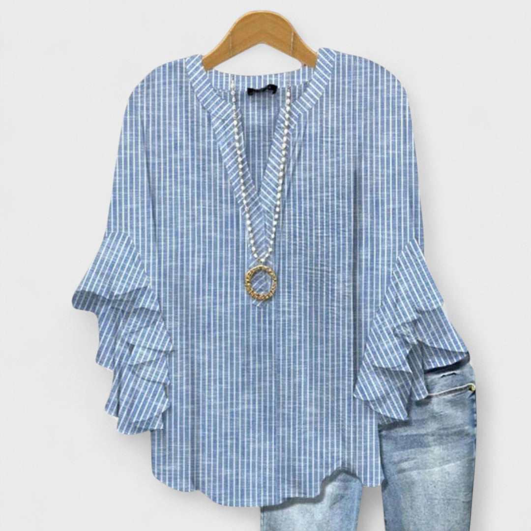 Aisha | Women’s Elegant Blouse with Ruffle Sleeves
