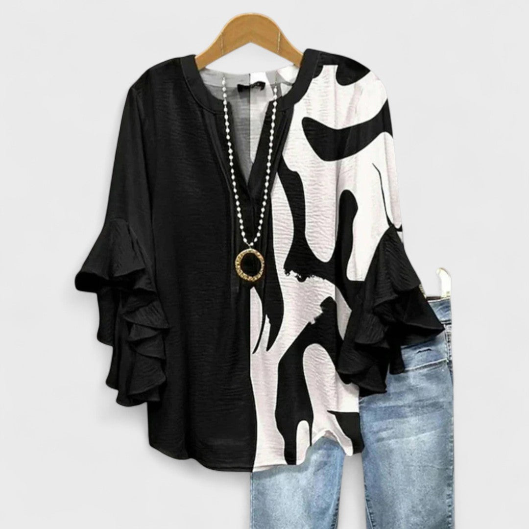 Aisha | Women’s Elegant Blouse with Ruffle Sleeves