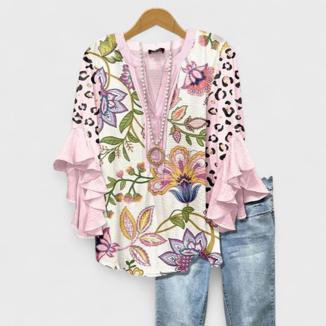 Aisha | Women’s Elegant Blouse with Ruffle Sleeves