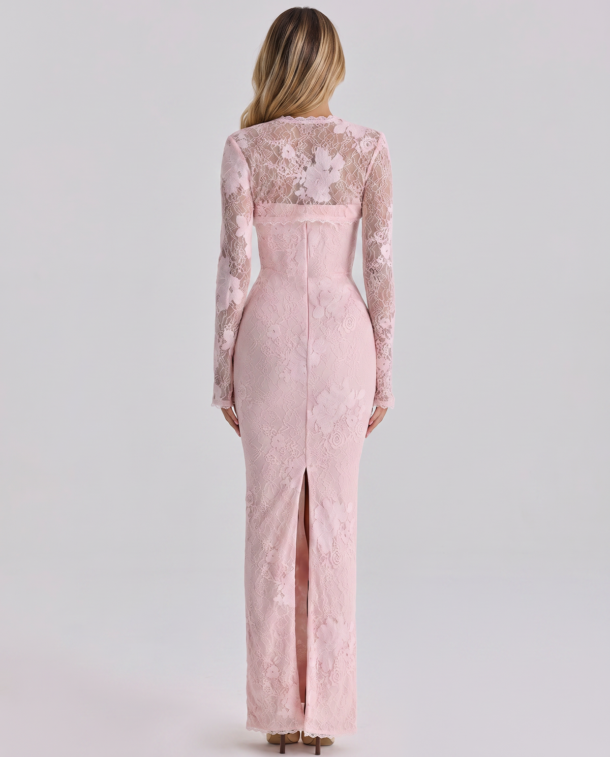 Isabelle Crawford | Lace Maxi Dress with Long Sleeves For Women