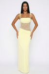 Harriet Collins | Lace Panel Tie-Shoulder Maxi Dress For Women