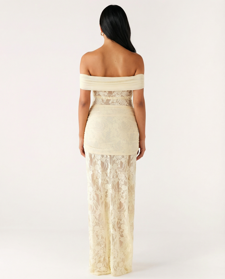 Elena Moretti | Lace Evening Maxi Dress For Women