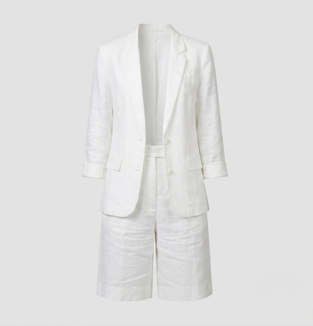 Phoebe Stirling | Linen Blazer &amp; Shorts Set For Women