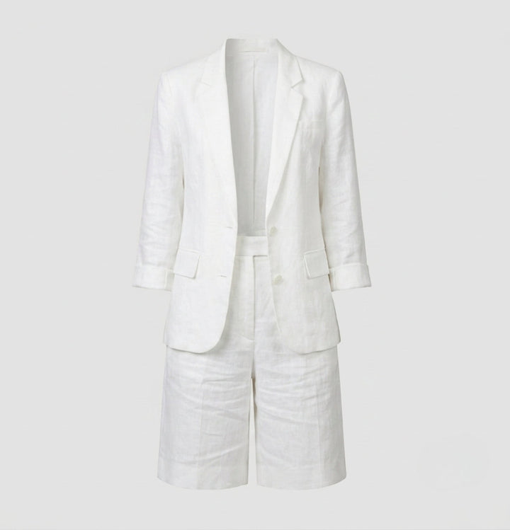 Phoebe Stirling | Linen Blazer &amp; Shorts Set For Women