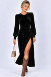 Phoebe Turner | Velvet Midi Cocktail Dress For Women