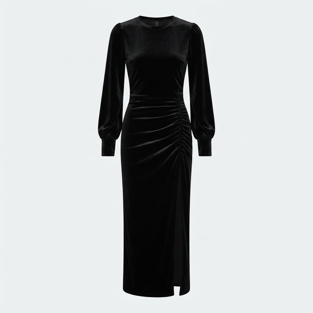Phoebe Turner | Velvet Midi Cocktail Dress For Women