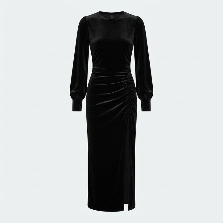 Phoebe Turner | Velvet Midi Cocktail Dress For Women