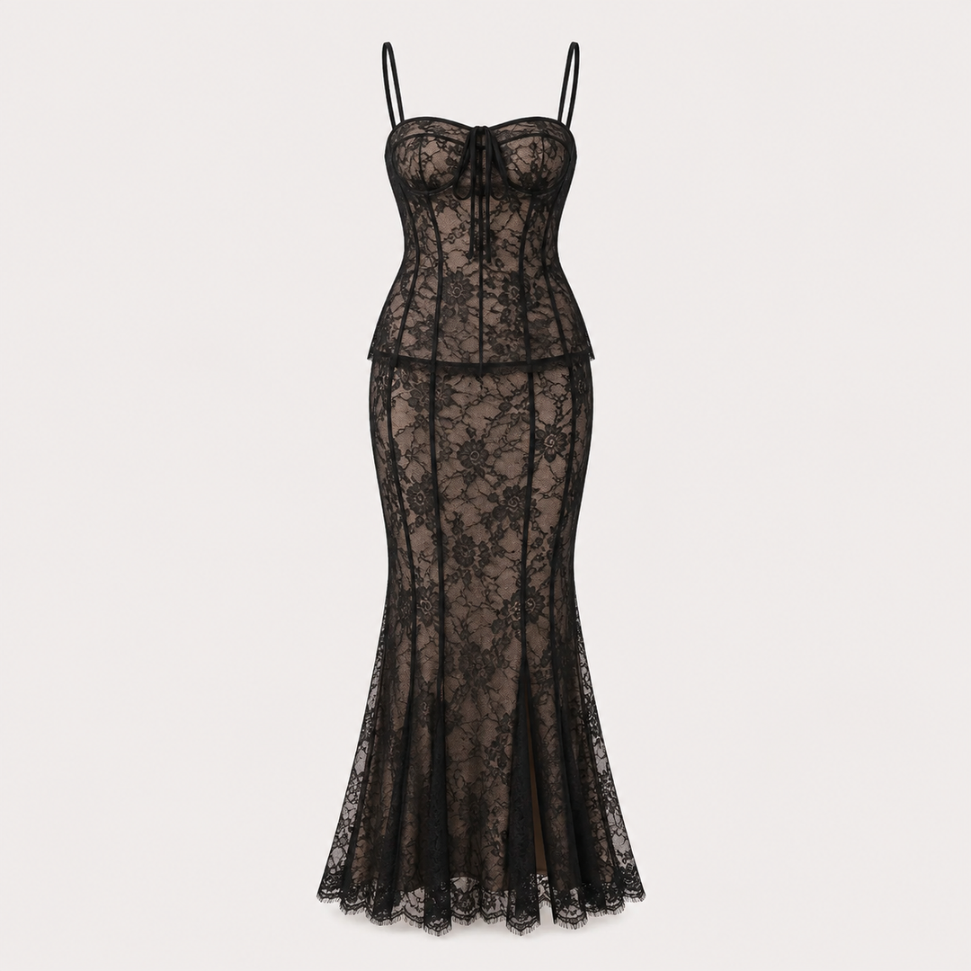 Phoebe Wright | Lace Maxi Races Dress For Women