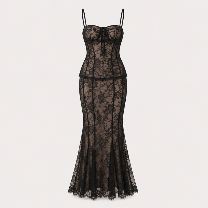 Phoebe Wright | Lace Maxi Races Dress For Women