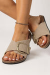 Lina | Women’s Buckle Slides with Adjustable Straps