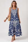 Poppy Baxter | Bohemian Printed Midi Dress For Women