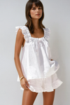 Sienna Holloway | Ruffle Linen Blend Shorts Set For Women