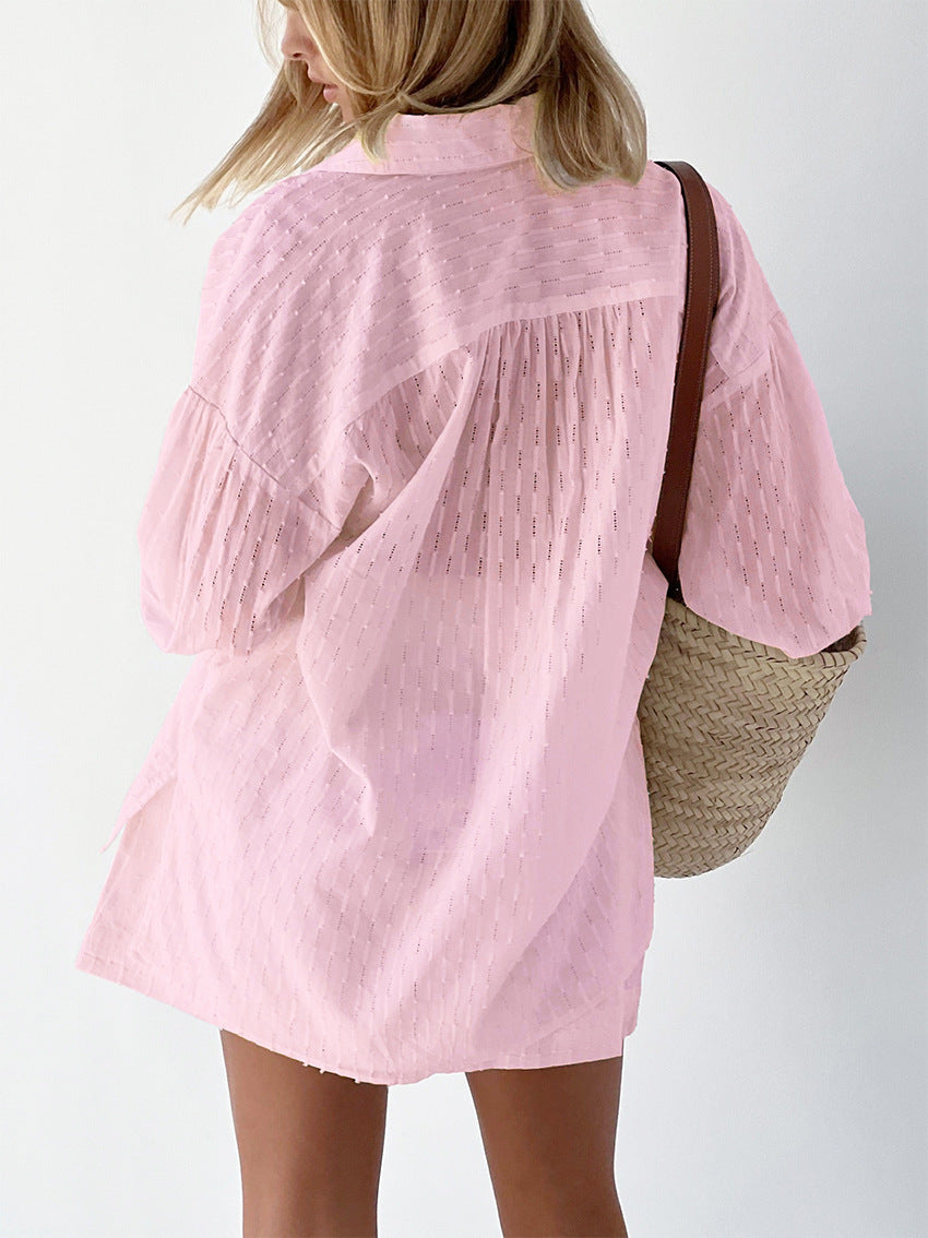 Charlotte Flemming | Embroidered Shirt & Shorts Set For Women