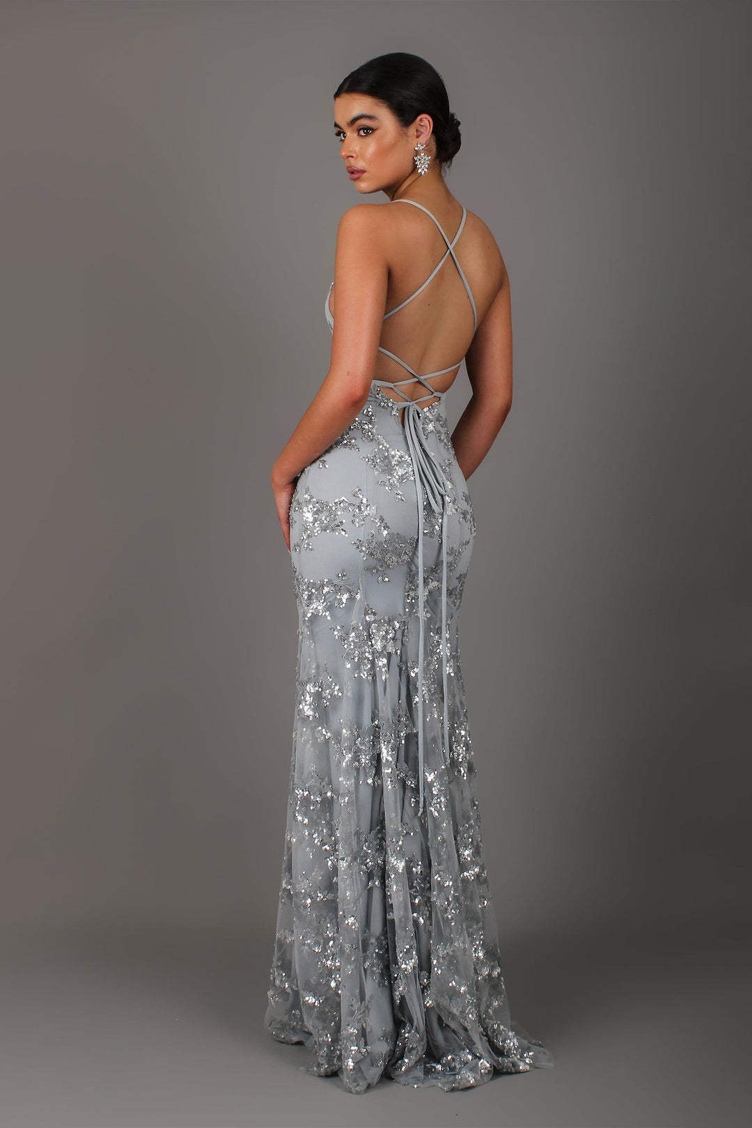 Wedding Guest Sequin Maxi Dress