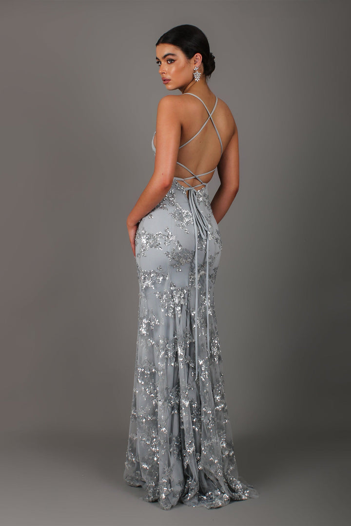Wedding Guest Sequin Maxi Dress