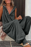 Cleo | Women's Sleeveless Wide-Leg Jumpsuit with Button Front & Pockets
