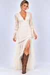 Ruby Campbell | Boho Lace Tassel Maxi Dress For Women