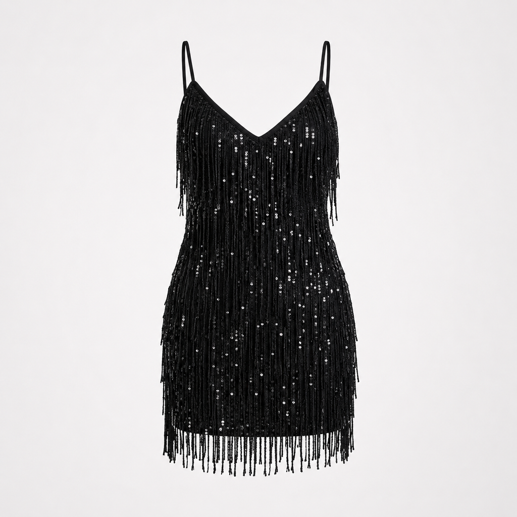 Ruby Tindall | Sequin Fringe Mini Dress For Women