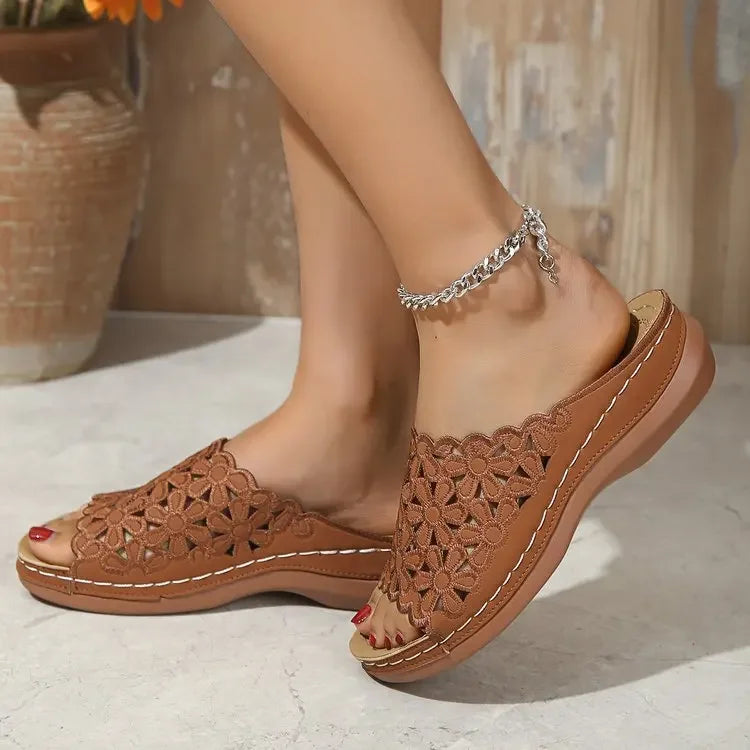 Ella | Women’s Floral Sandals with Cushioned Insole