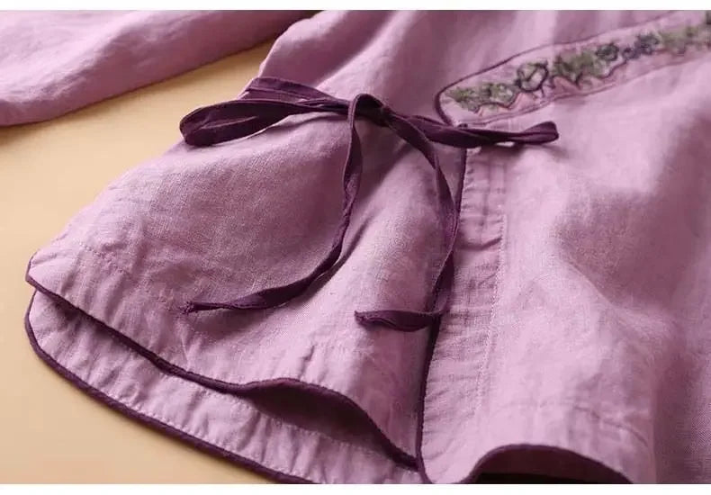 Lotus | Women’s Relaxed Breeze Blouse with Embroidery