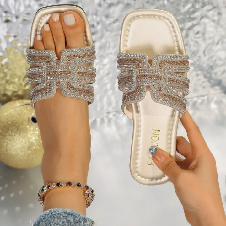 Aria™ | Crystal Slide Sandals
