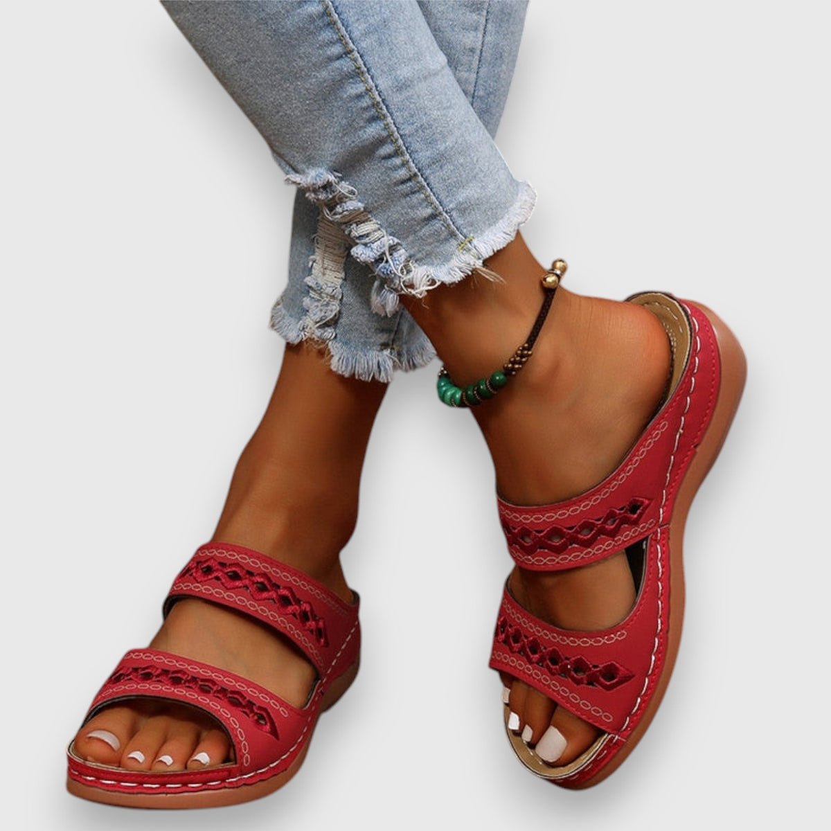 Luma | Women’s Duo Panel Sandals with Cushioned Sole