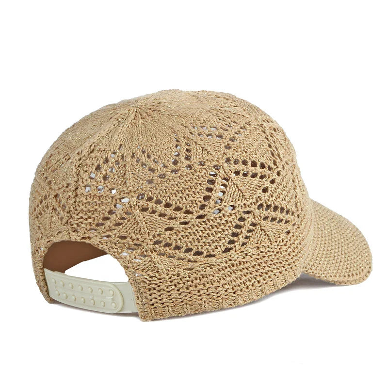 Eleanor | Women’s Hollow Knit Cap with Breathable Mesh