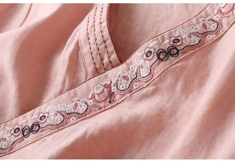 Lotus | Women’s Relaxed Breeze Blouse with Embroidery