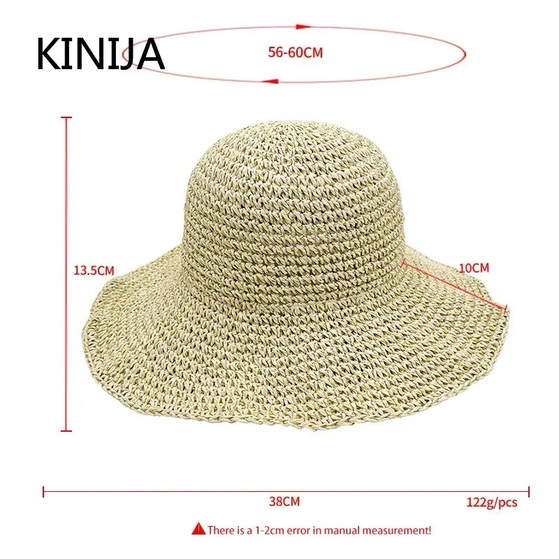 Sofia |  Women’s Straw Beach Hat with Wide Brim