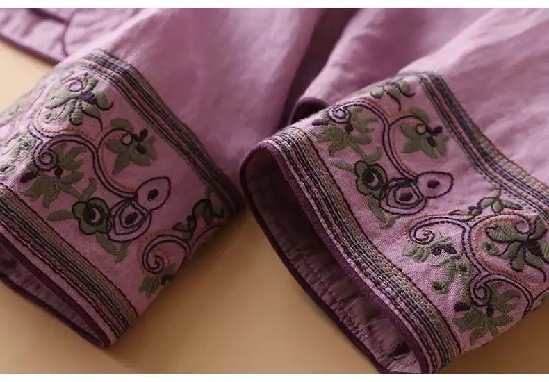 Lotus | Women’s Relaxed Breeze Blouse with Embroidery