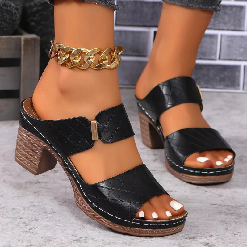 Shara | Women’s Versatile Block Heel Sandals with Straps