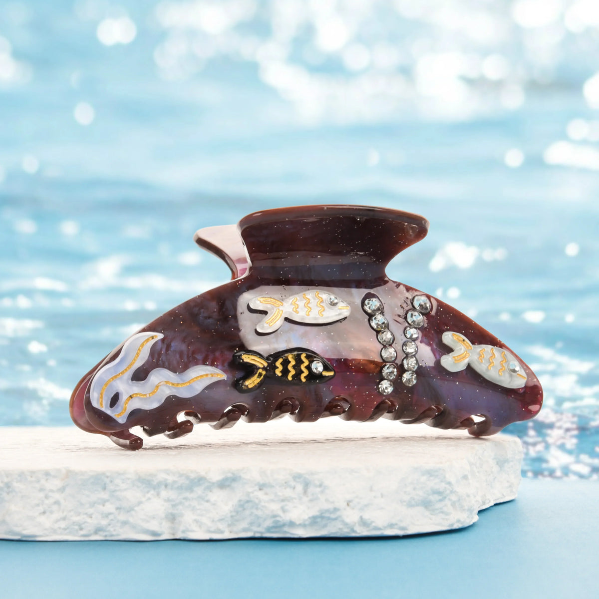 Marlee | Women’s Beach Starfish Hair Claw with Accents