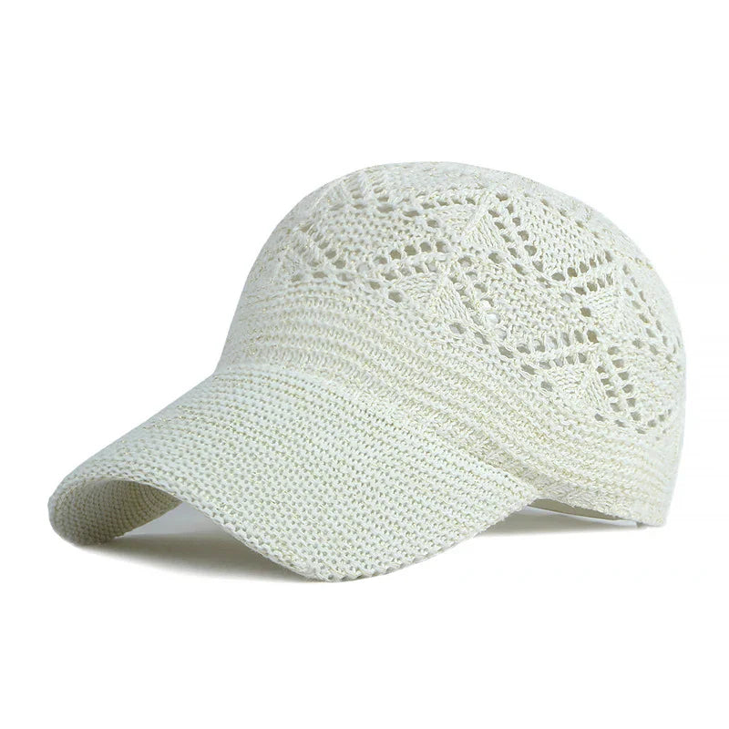 Eleanor | Women’s Hollow Knit Cap with Breathable Mesh
