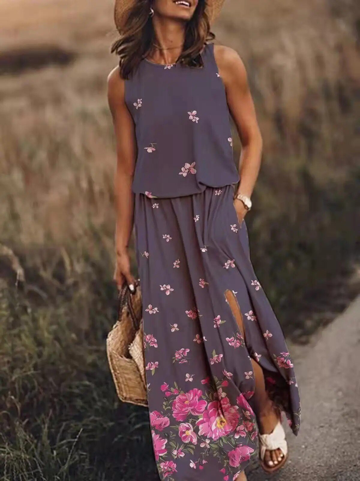 Iris | Women’s Floral Two-Piece Set with Elastic Waist