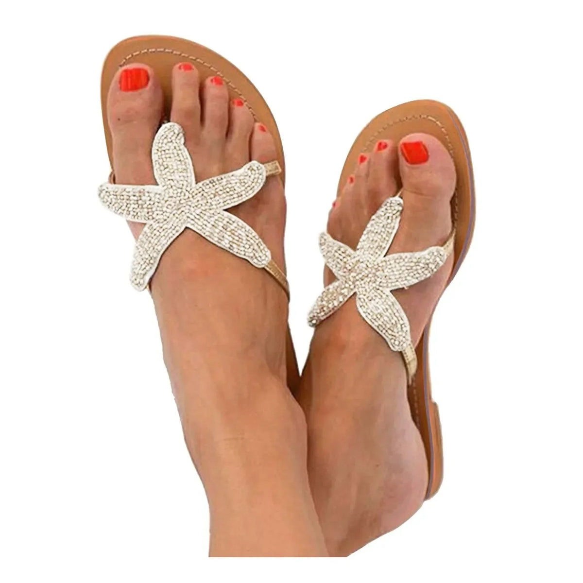 Sunny | Women’s Sea Star Slides with Beaded Straps