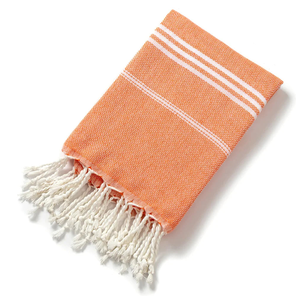 Joanna | Women’s Striped Tassel Bath Towels with Fringe