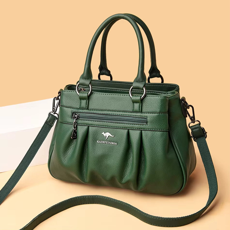 Millie | Women’s Pleated Handbag with Zip Pocket