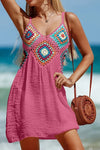 Hanna | Crochet Knitted Splicing V Neck Tunic