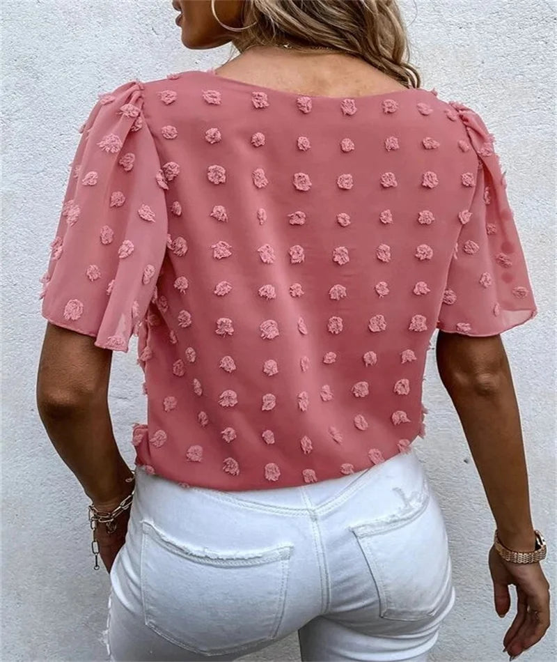 Rita | Women’s Floral Blouse with 3D Floral Details