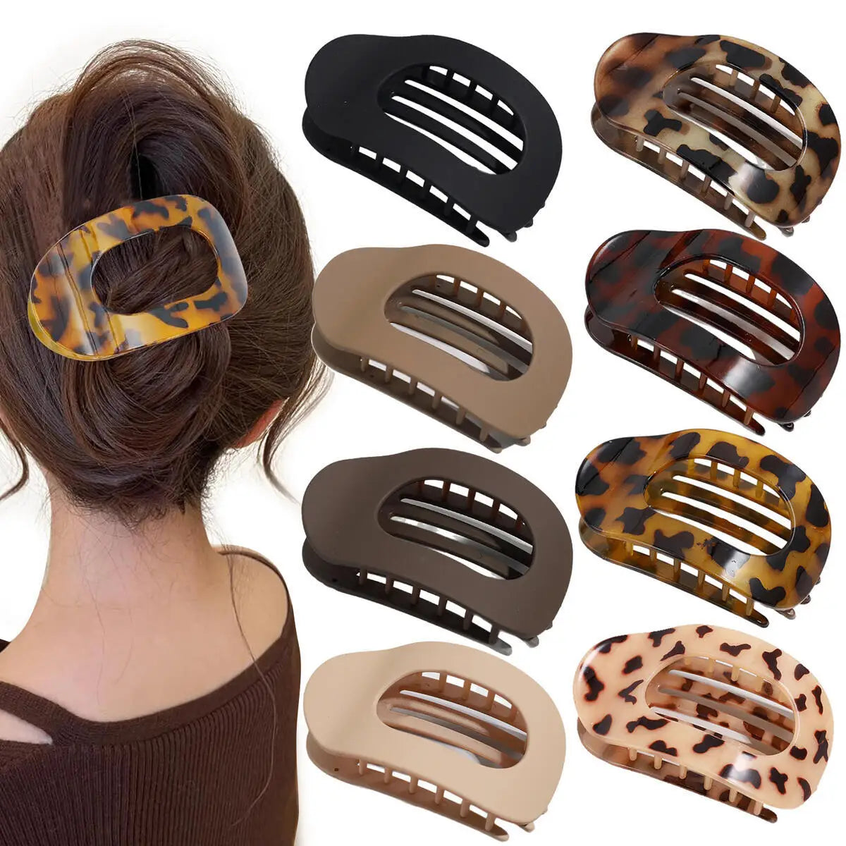 Brenda | Women’s Oval Hair Clip with Matte Finish
