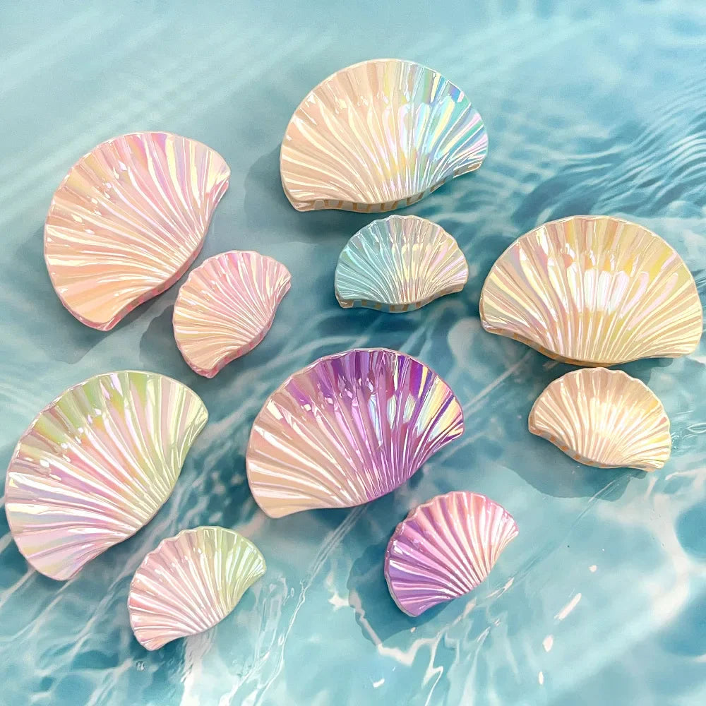 Muweordy | Women’s Gradient Shell Hair Claw with Shimmer