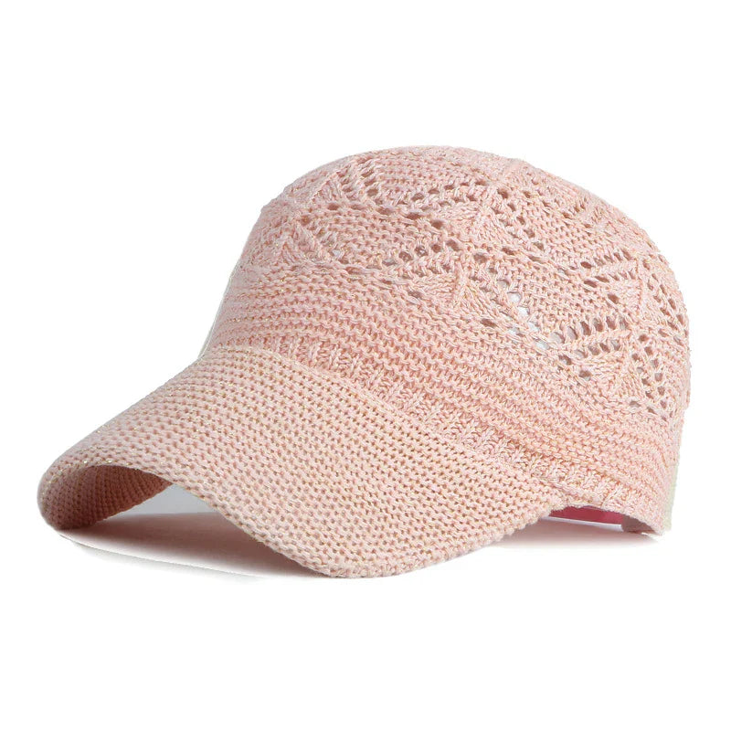 Eleanor | Women’s Hollow Knit Cap with Breathable Mesh