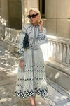 Mirabel™ | Elegant Retro Pattern Print A-Line Dress
