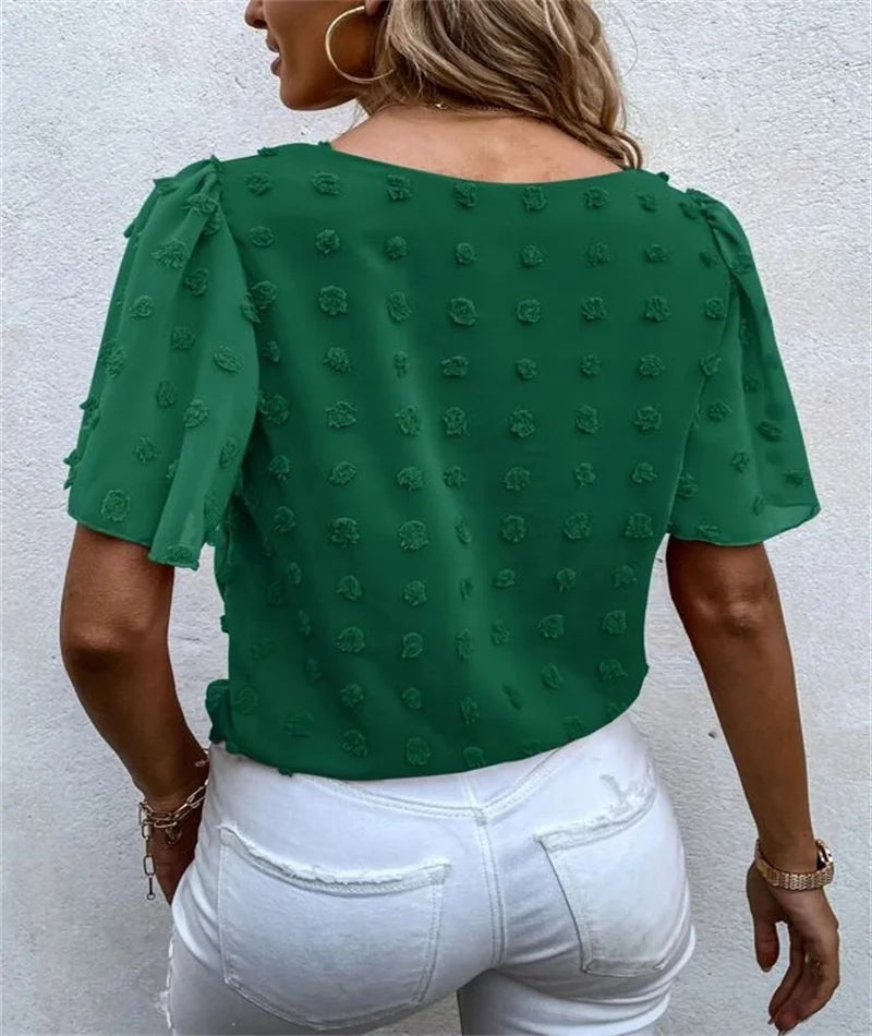 Rita | Women’s Floral Blouse with 3D Floral Details