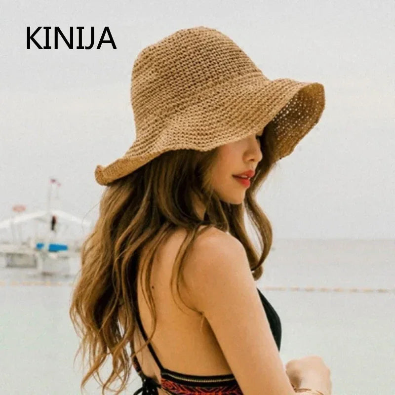 Sofia |  Women’s Straw Beach Hat with Wide Brim