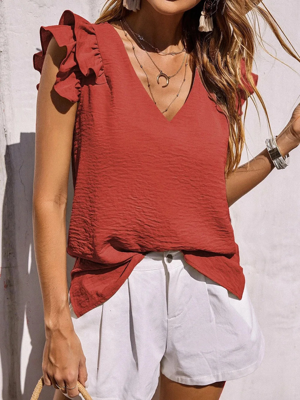 Lynette | Women’s Lynette Top with Playful Ruffle Sleeves