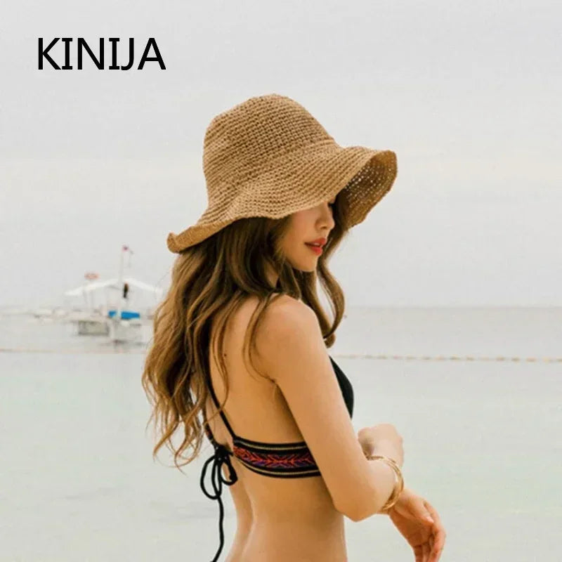 Sofia |  Women’s Straw Beach Hat with Wide Brim