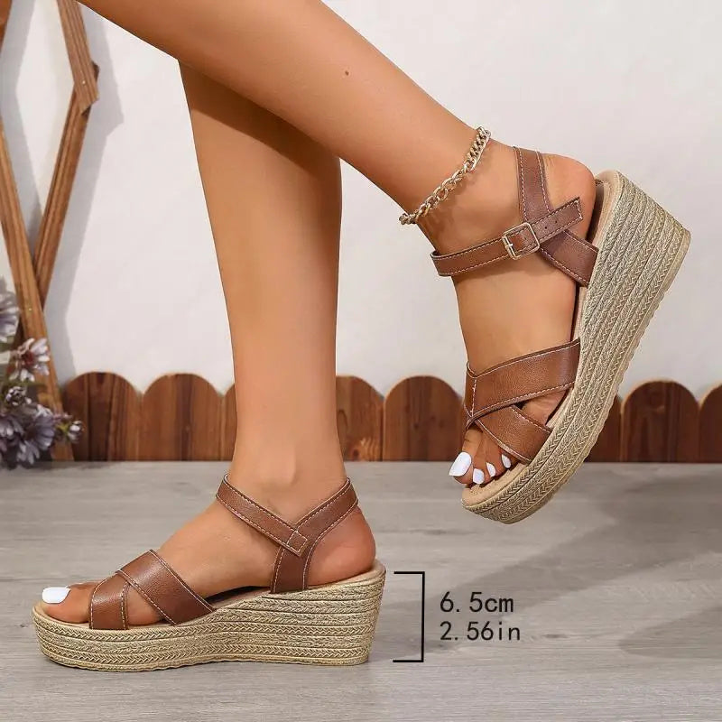 Daphnie | Women’s Elegant Wedge Sandals with Cushioned Insole