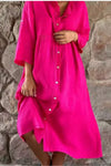 Gertrude | Women’s Oversized Shirt Dress with V-Neck