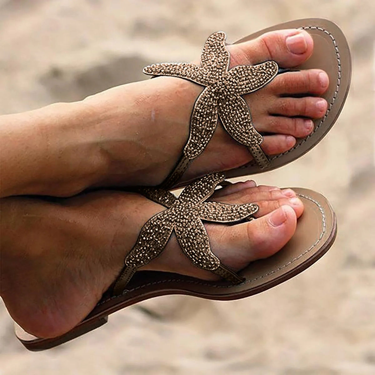 Sunny | Women’s Sea Star Slides with Beaded Straps